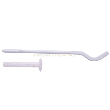 Кронштейн секційного радіатора штирьковий білий з дюбелем ф8х170мм (кратно 2) в інтернет-магазині Yago