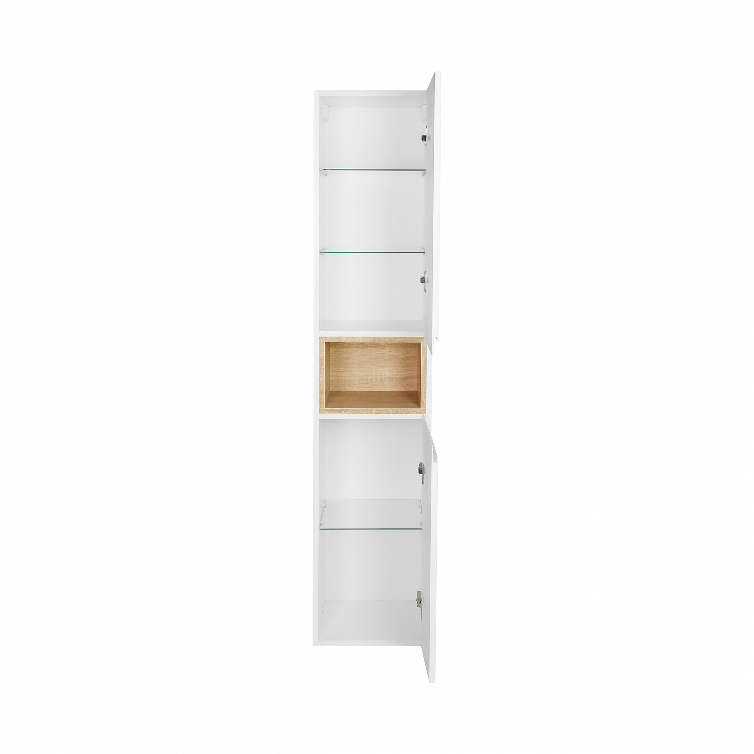 Пенал підвісний Qtap Robin 350х1650х316 White/Whitish oak QT1376PP1651RWWO