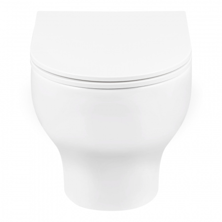 Унітаз підвісний Qtap Aries безобідковий з сідінням Soft-close QT0333063ERW