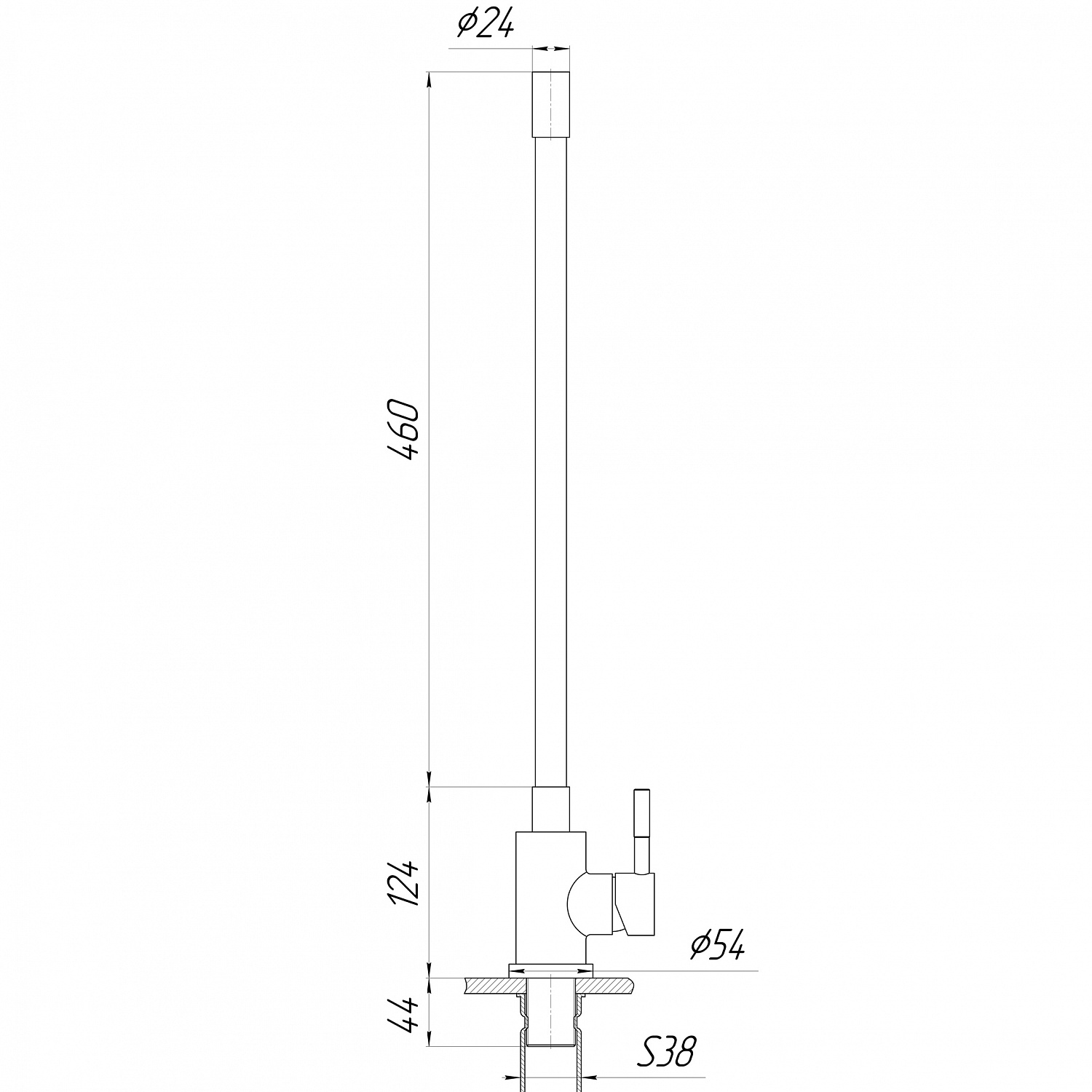 Змішувач для кухні Globus Lux ALPEN SBT1-203SB-GP