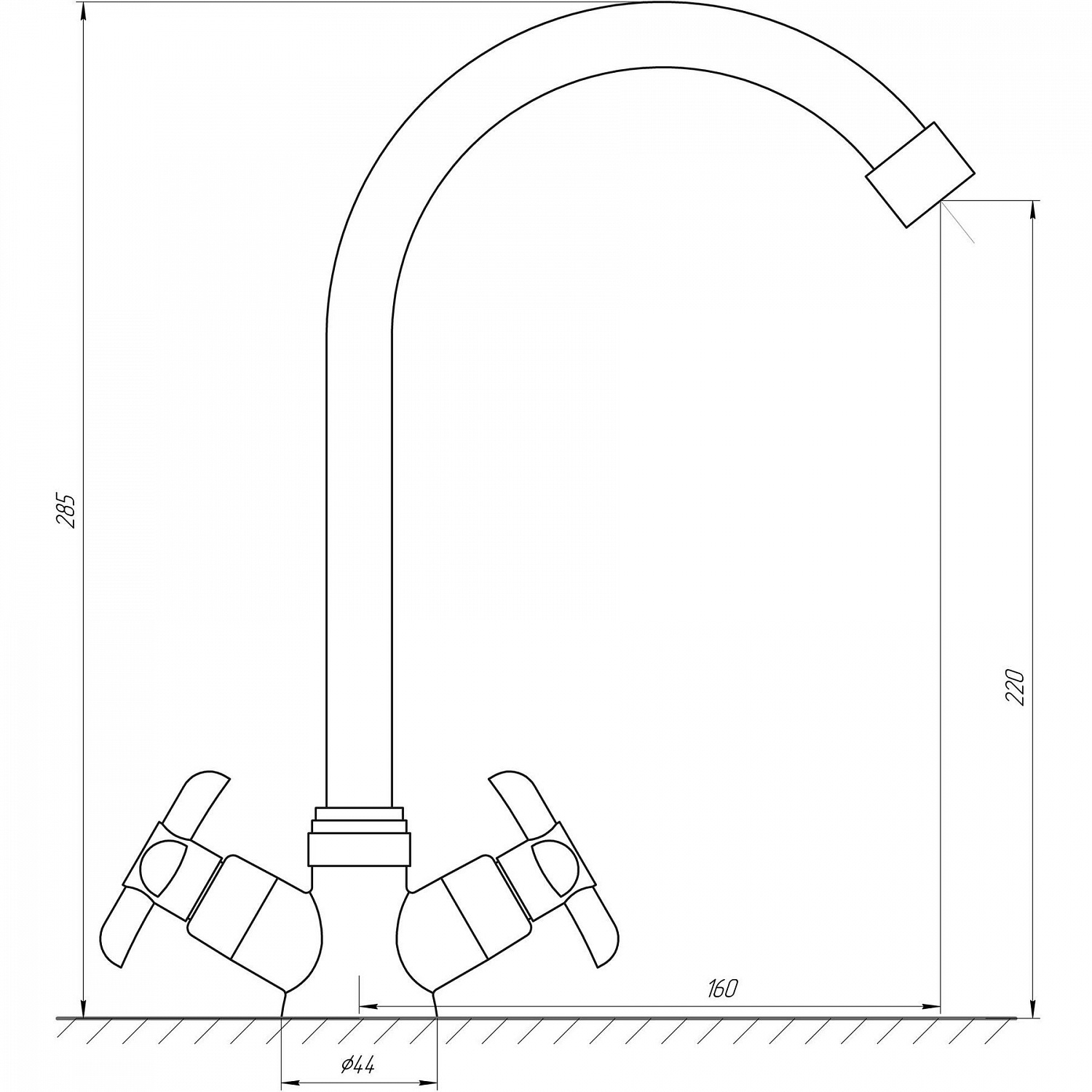 Змішувач для кухні DOMINO DK-H1-1-CHROM