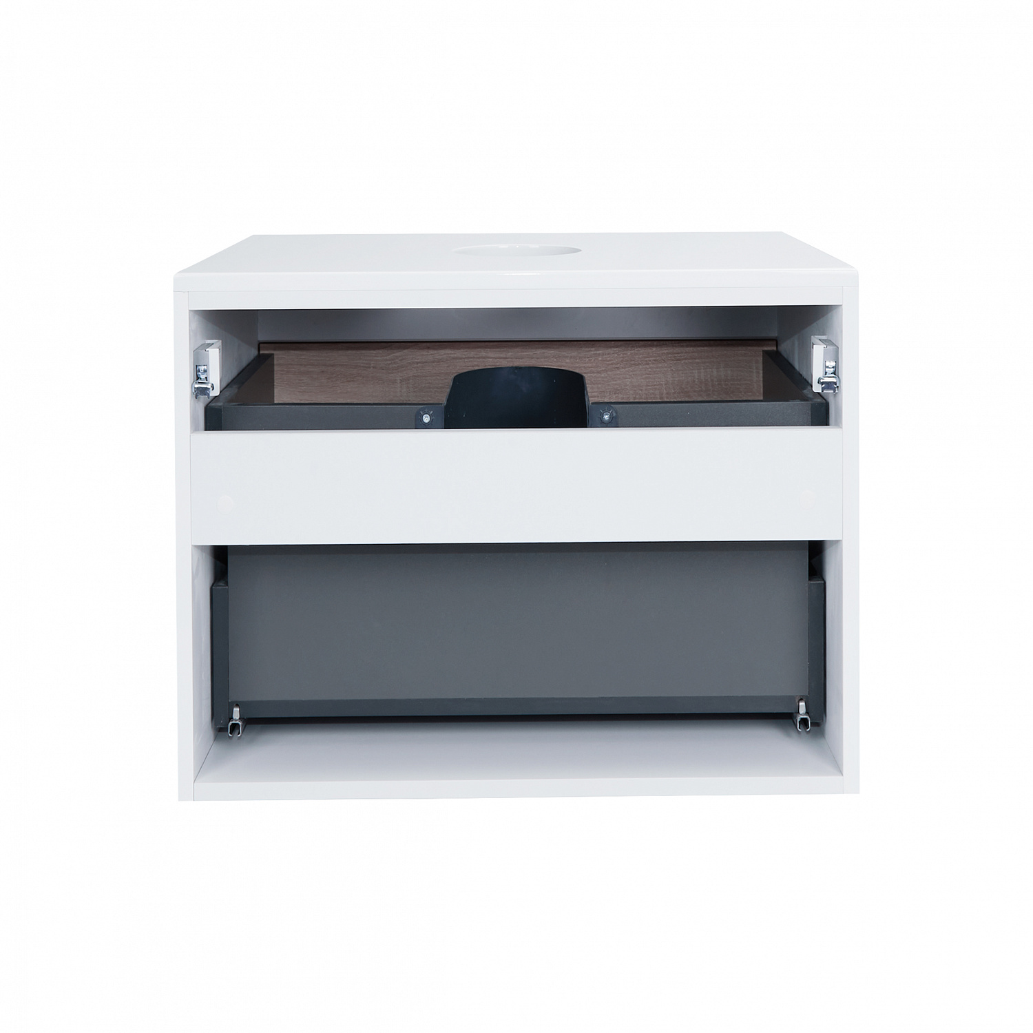 Тумба підвісна Qtap Virgo 600х476х469 White/Whitish oak зі стільницею QT1879TPА601WWO