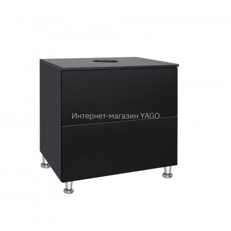 Тумба підлогова Qtap Tern 700х616х469 Matt black зі стільницею QT1780TNL702MB