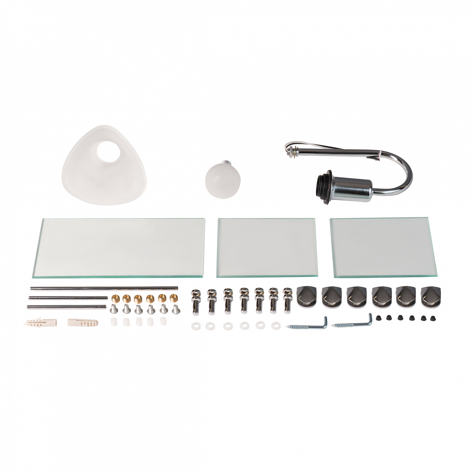 Дзеркало Lidz Sofi 140.07.05 (1) 680х875х100 настінне з 3-ма полицями асиметричне, зі світильником LD78SO6887