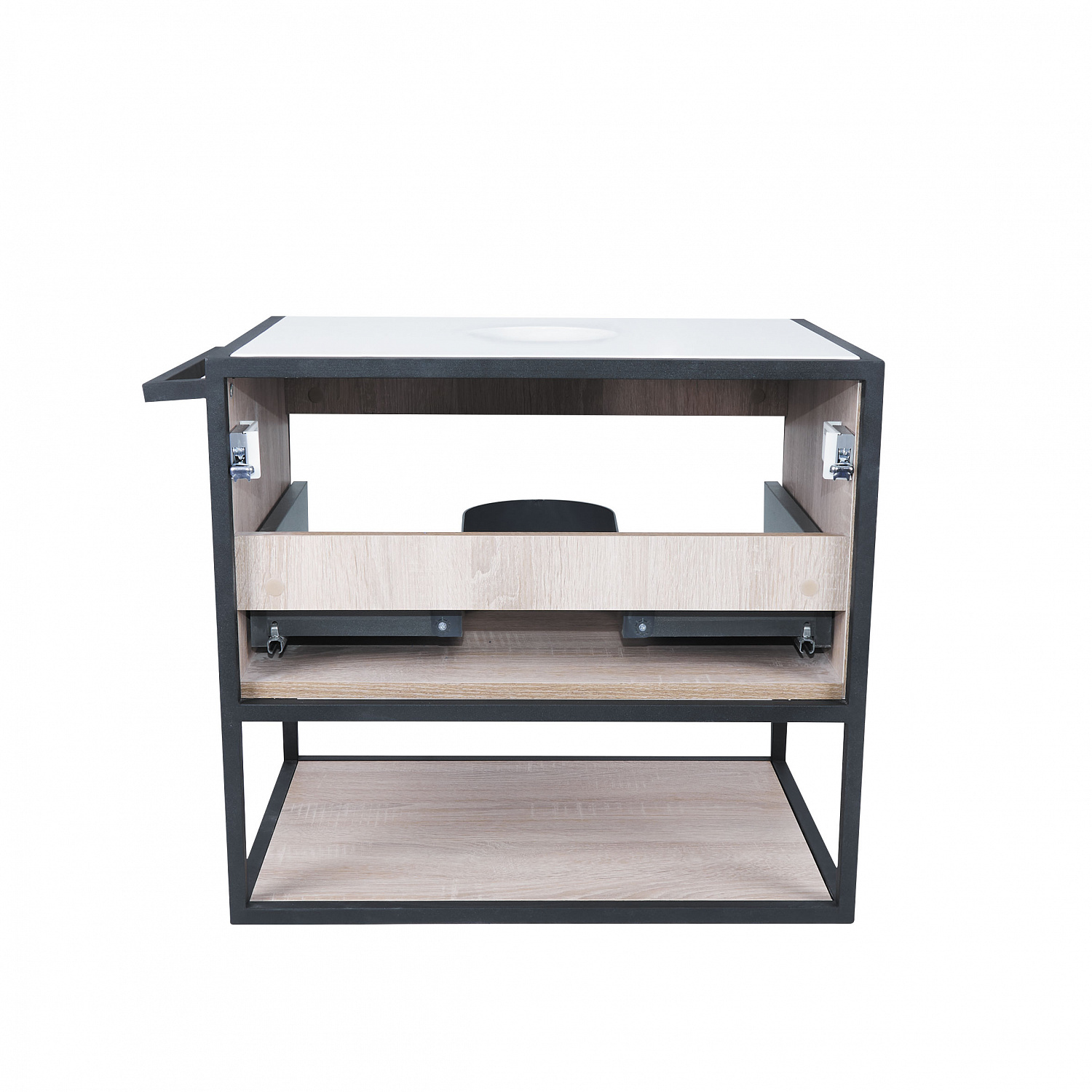 Тумба підвісна Qtap Taurus 600х476х469 White/Whitish oak зі стільницею QT2479TPT603WWO