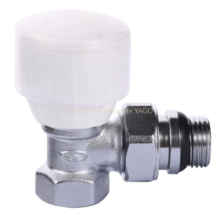 Кран радіаторний кутовий SOLOMON 1/2″ з гумовим ущільнювачем 160404 верх в інтернет-магазині Yago