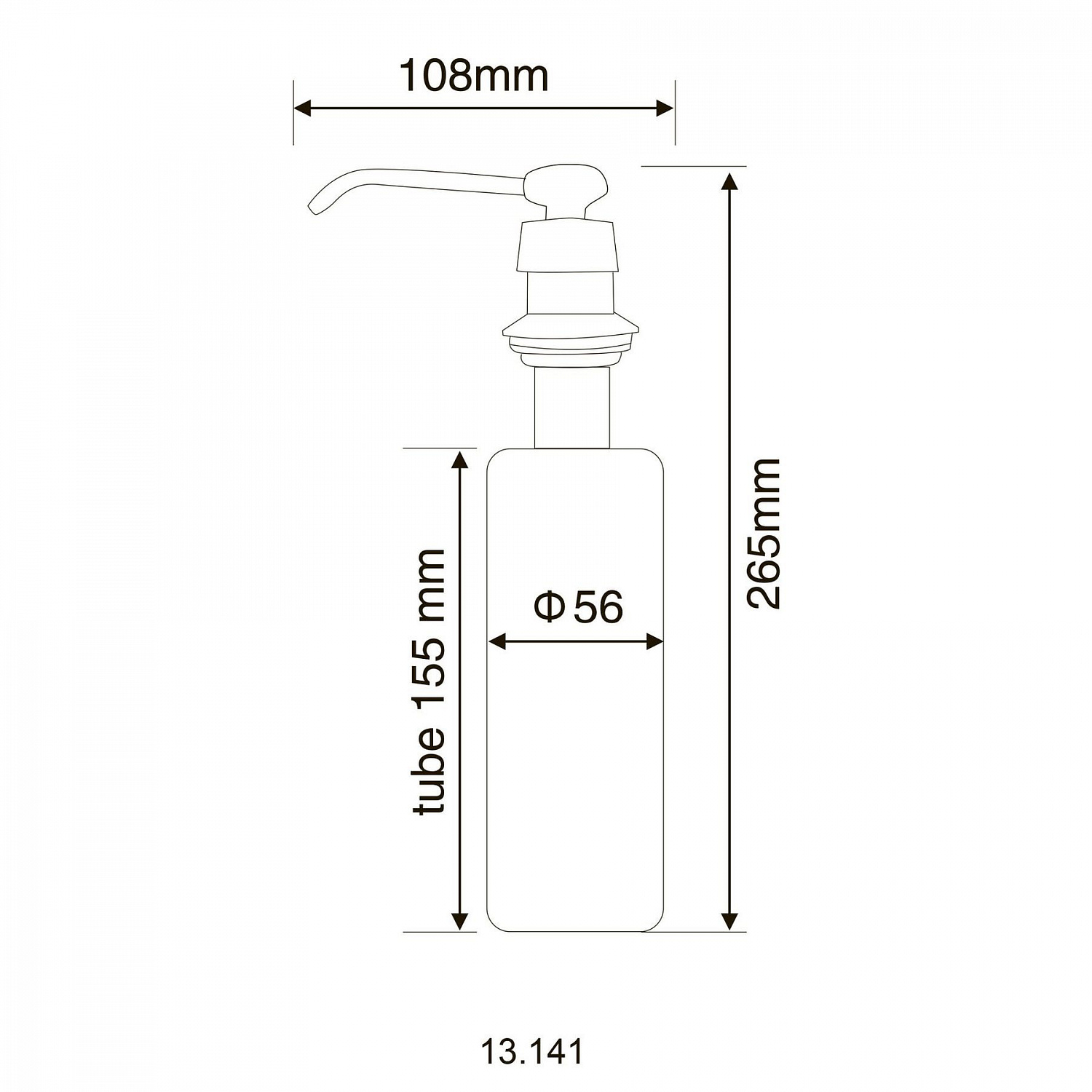 Дозатор рідкого мила HOTEC 13.142