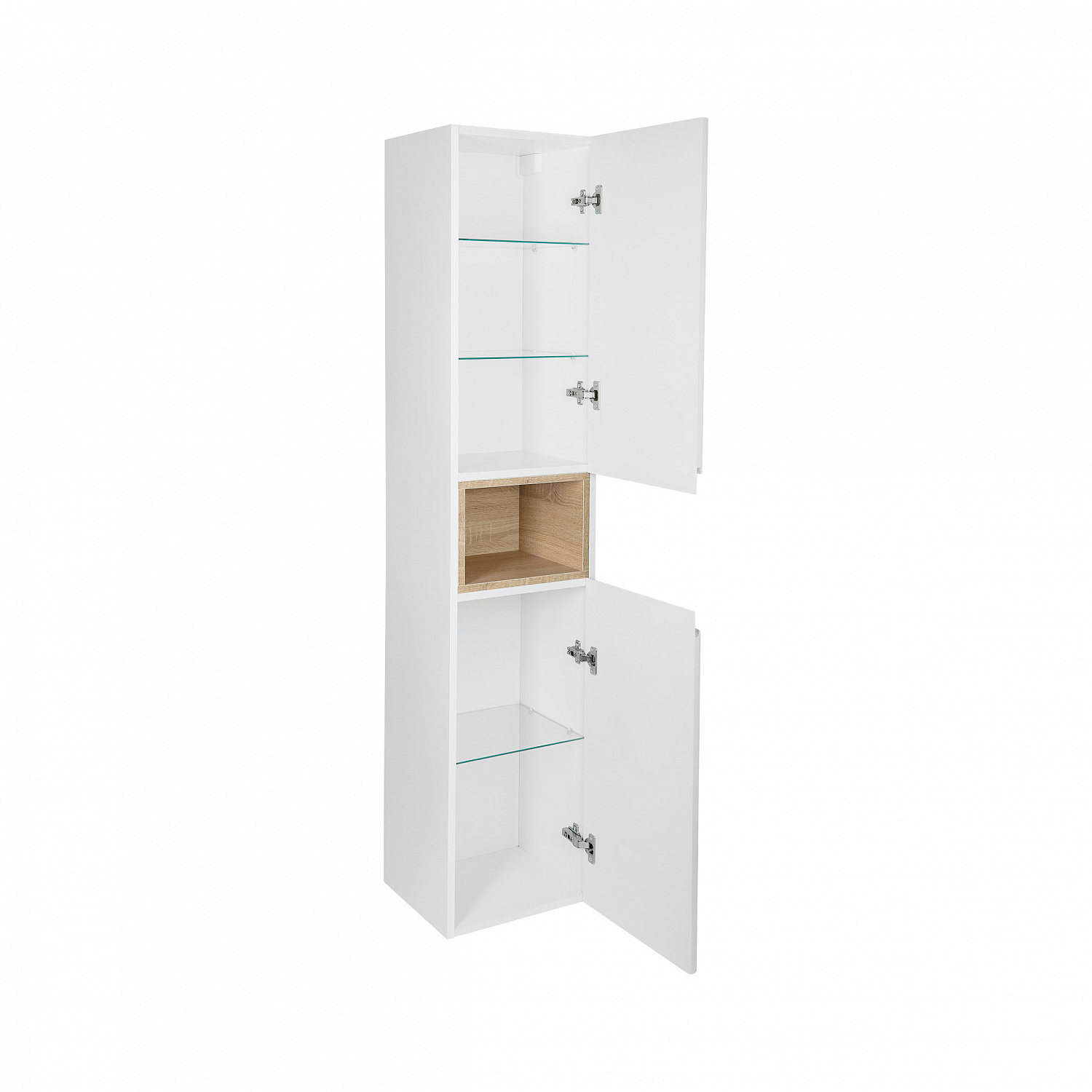 Пенал підвісний Qtap Robin 350х1650х316 White/Whitish oak QT1376PP1651RWWO