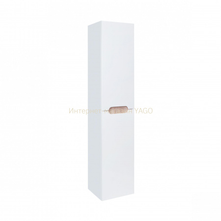 Пенал підвісний Qtap Virgo 350х1600х316 White/Whitish oak з кошиком для білизни QT1876PP1651KRWWO
