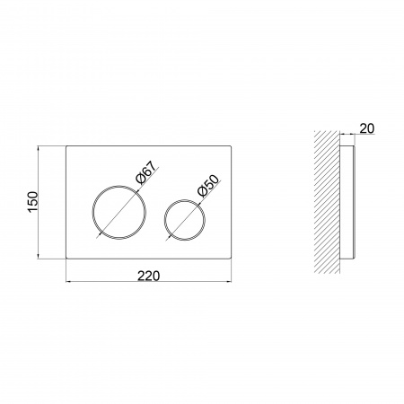 Панель змиву для унітаза Qtap Nest QT0111M11V1114W