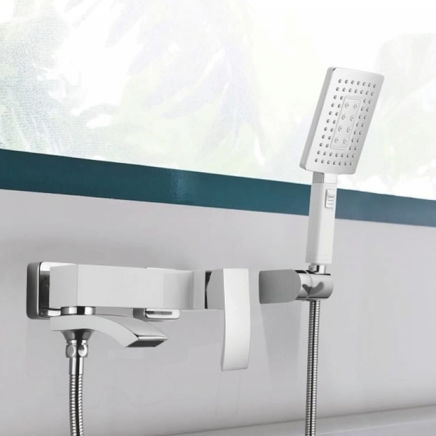 Змішувач для ванни Qtap Swan Cascada з поворотним виливом (з душовим гарнітуром) QTSWA260CRM45565 Chrome