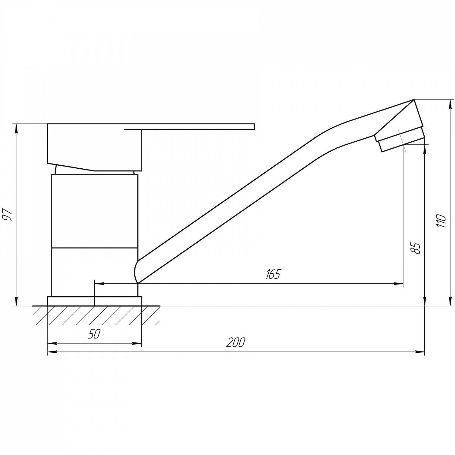 Змішувач для умивальника Globus Lux MAIN SM-203M