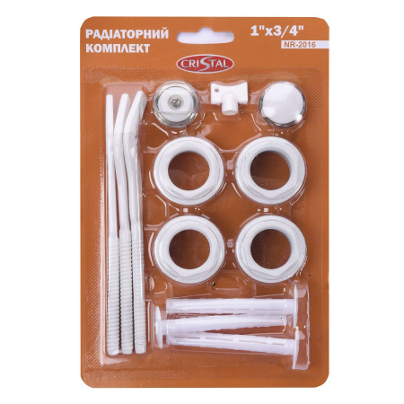 Комплект футорок секційного радіатора CRISTAL NR-2016 3/4″ з 3-кронштейнами (HT 416) в інтернет-магазині Yago