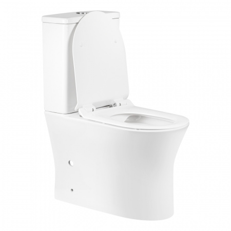 Унітаз-компакт Qtap Virgo безобідковий з сидінням Soft-close QT18222169ARW