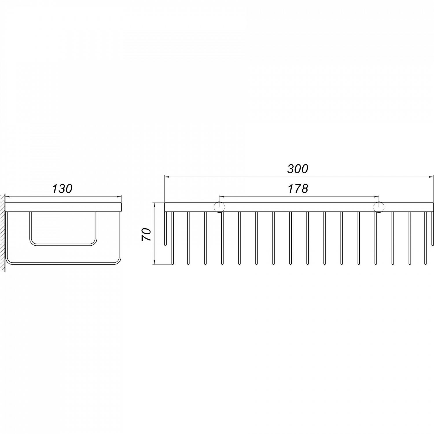 Полиця одинарна Globus Lux SQ9499