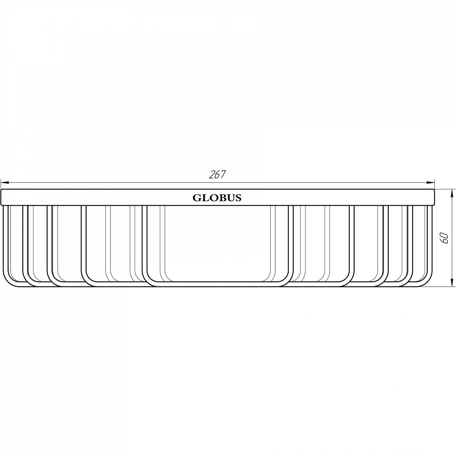 Поличка кутова Globus Lux SS 8499