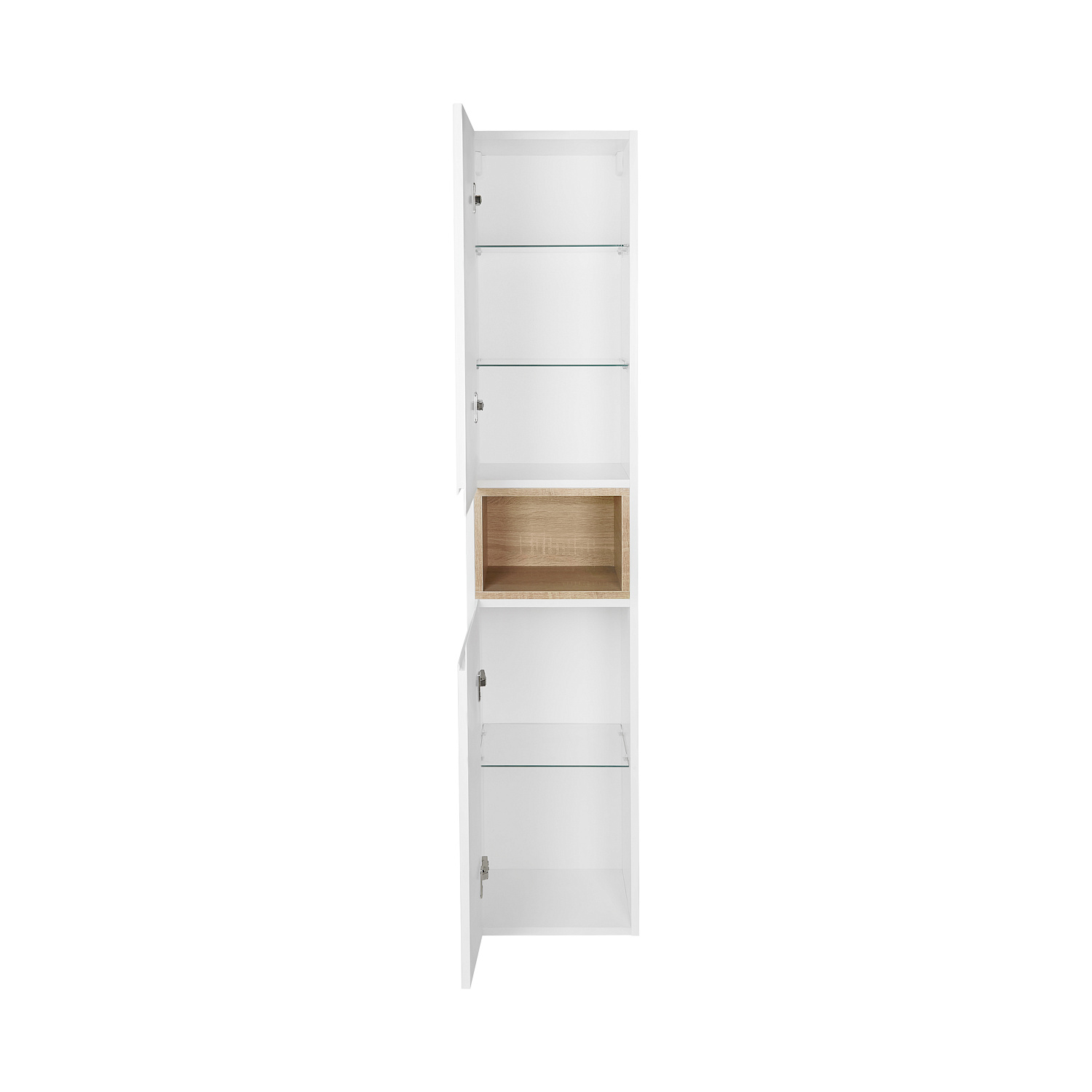 Пенал підвісний Qtap Robin 350х1650х316 White/Whitish oak QT1376PN1651LWWO