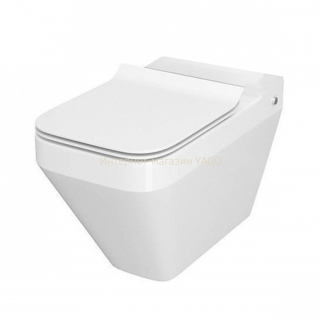 Унітаз компакта Cersanit CREA 010/020 SQUARE з сидінням дюропл SLIM LIFT (без бачка)