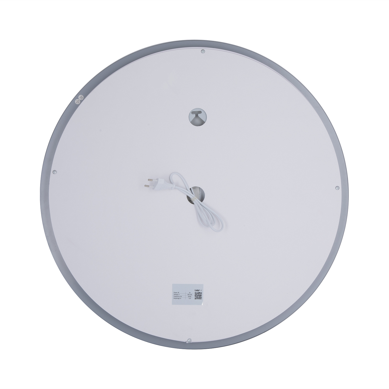 Дзеркало Lidz Aria R600 з LED-підсвічуванням Touch, з антизапотіванням, з димером, рег. яскравості LD78LR600