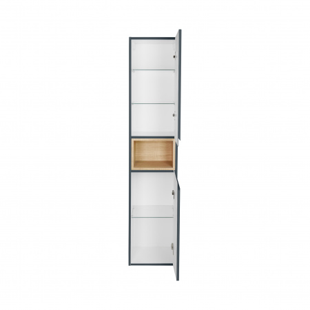 Пенал підвісний Qtap Robin N 350х1650х316 Graphite/Whitish oak QT1376PP16520RGWO