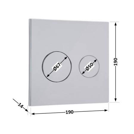Панель змиву для унітаза Qtap Nest Uni QT0211P01V1009CRM