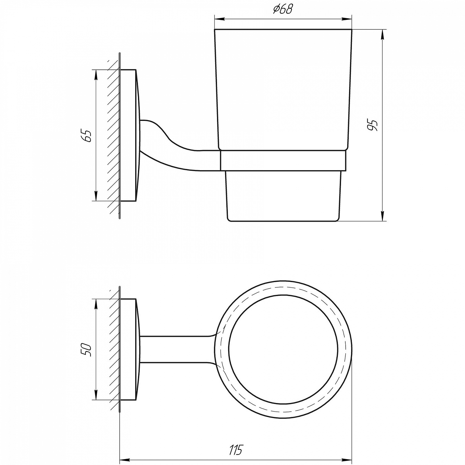 Стакан одинарний Perfect Sanitary Appliances RM 1101