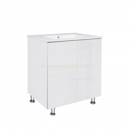 Комплект Qtap Tern 700х725х437 White тумба підлогова + раковина урізна QT1771TNL7013070CW