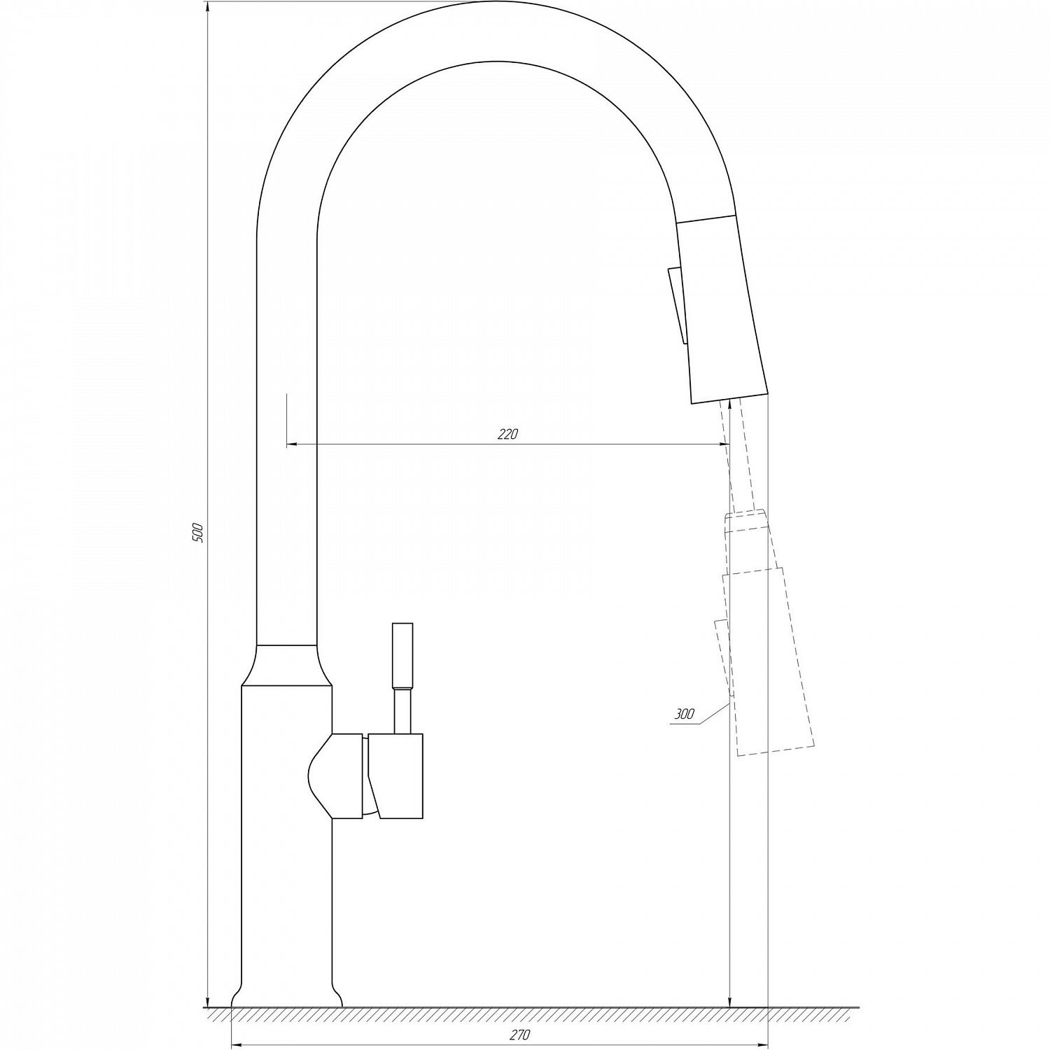 Змішувач для кухні Globus Lux ALPEN SBT1-2033-GP