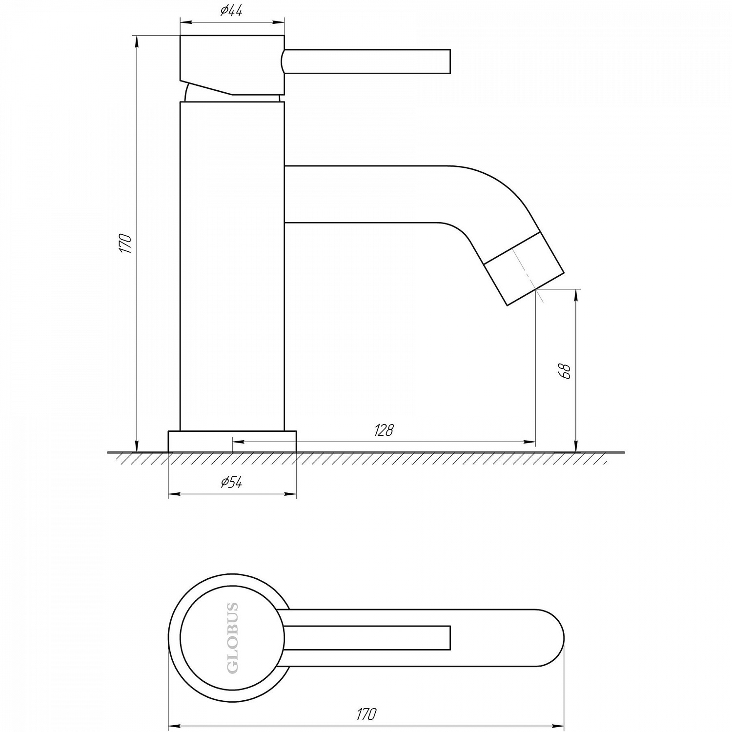 Змішувач для умивальника Globus Lux ALPEN SBT1-101L