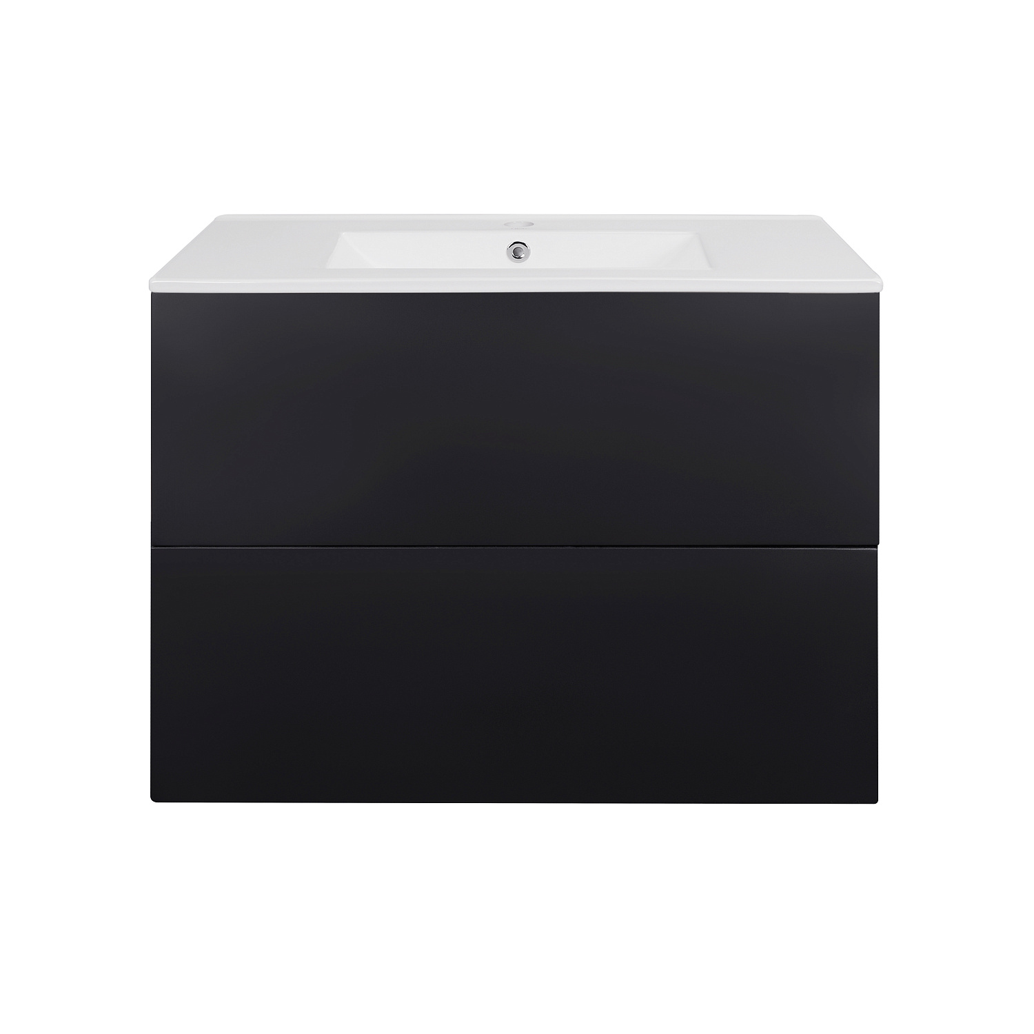 Комплект Qtap Tern 800х580х437 Matt black тумба підвісна + раковина урізна QT1772TPL8023080CMB