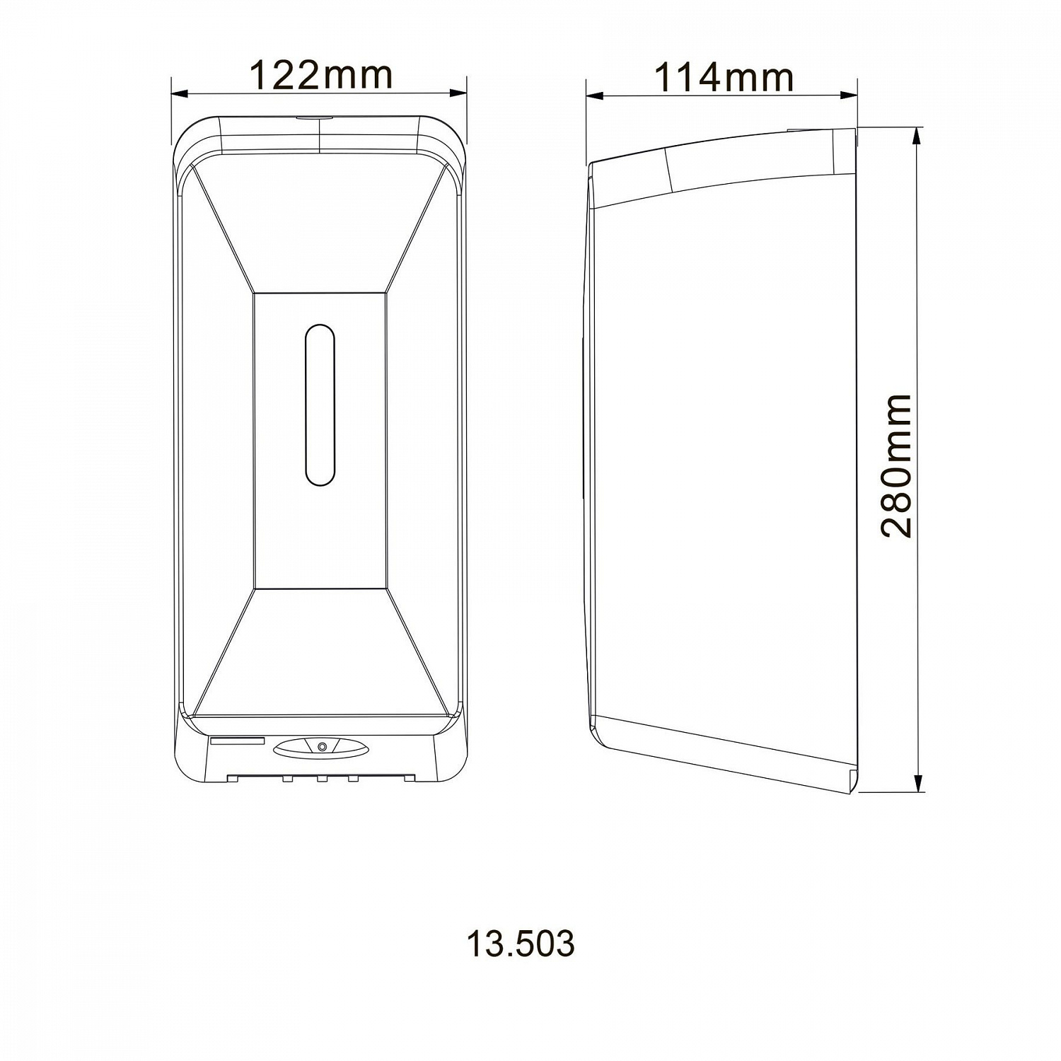 Дозатор сенсорний для антисептика HOTEC 13.503 ABS White