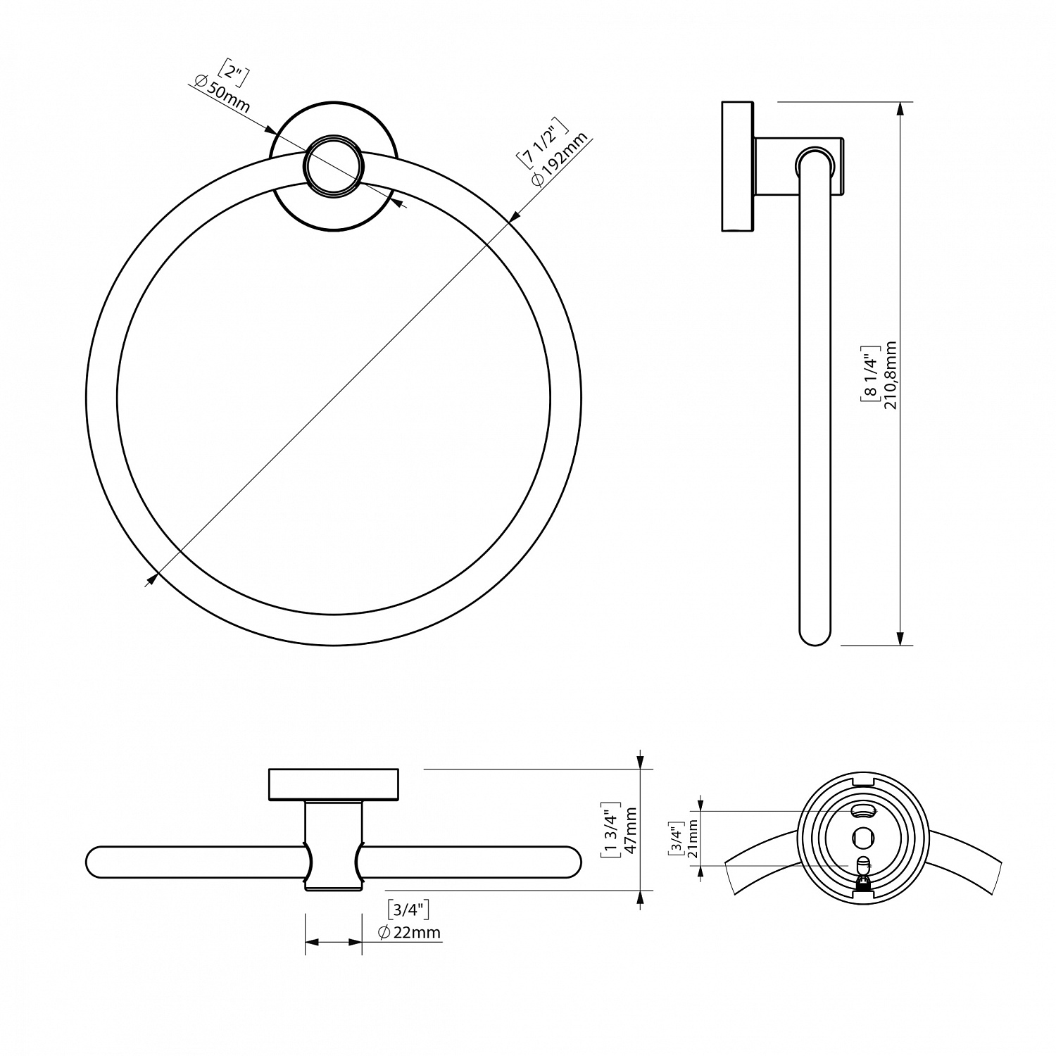Набір аксесуарів для ванної  SONIA ASTRAL KIT BLACK ( 6 предметів) 185214