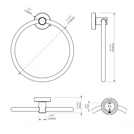 Набір аксесуарів для ванної  SONIA ASTRAL KIT BLACK ( 6 предметів) 185214