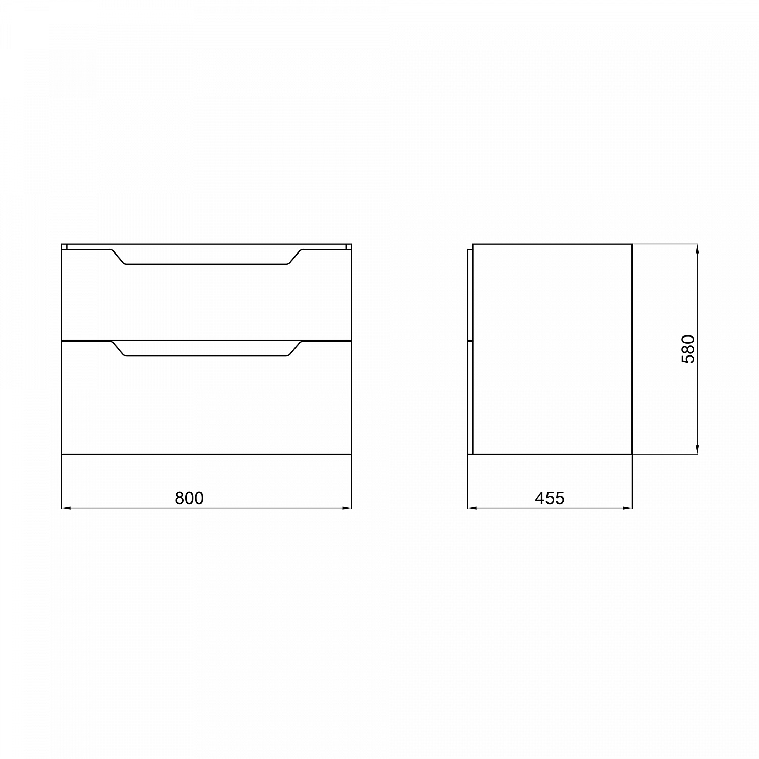 Тумба підвісна Qtap Scorpio 810х585х460 White QT1474TPВ801W