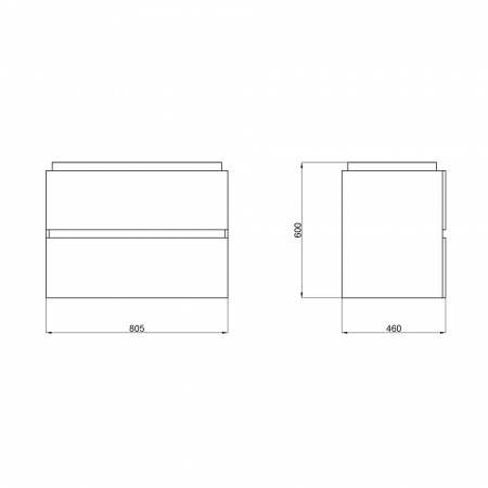 Тумба підвісна Qtap Albatross 810х725х460 White QT0174TP800DW