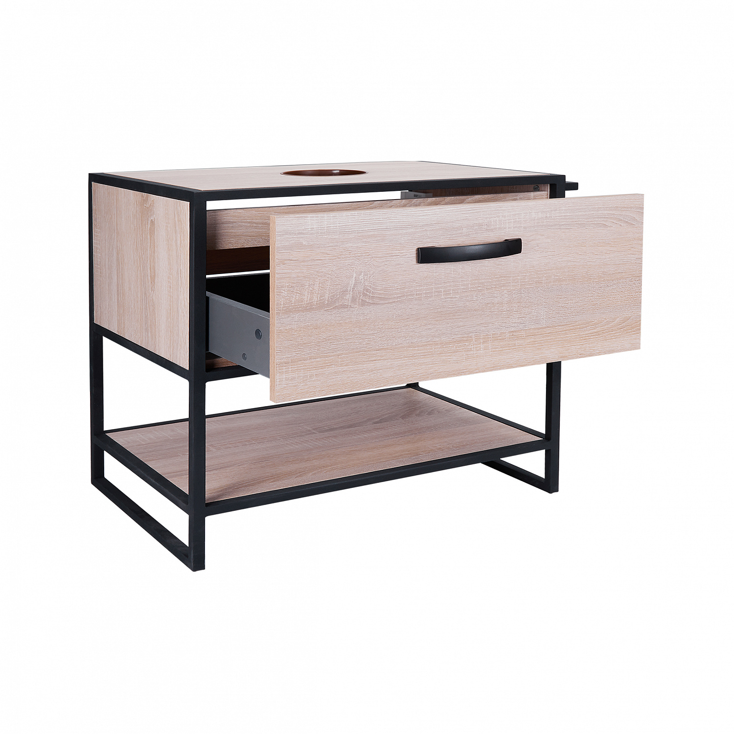 Тумба підлогова Qtap Taurus 800х616х469 Whitish oak зі стільницею QT2480TNT83WO