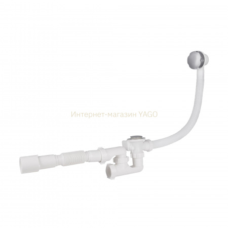 Сифон для ванни Lidz (WHI) 60 03 V002 01 з ревізією (вихід 50 мм)