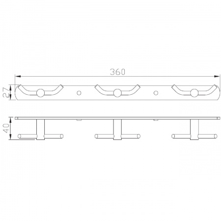 Планка з гачками Perfect Sanitary Appliances SP 8135