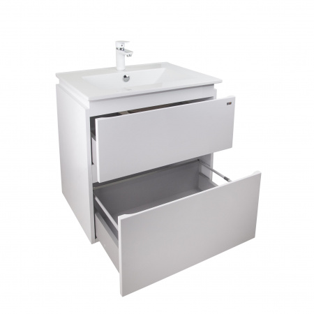 Комплект Qtap Albatross 605х725х460 White тумба підвісна +  раковина урізна QT0172TP600D3060CW