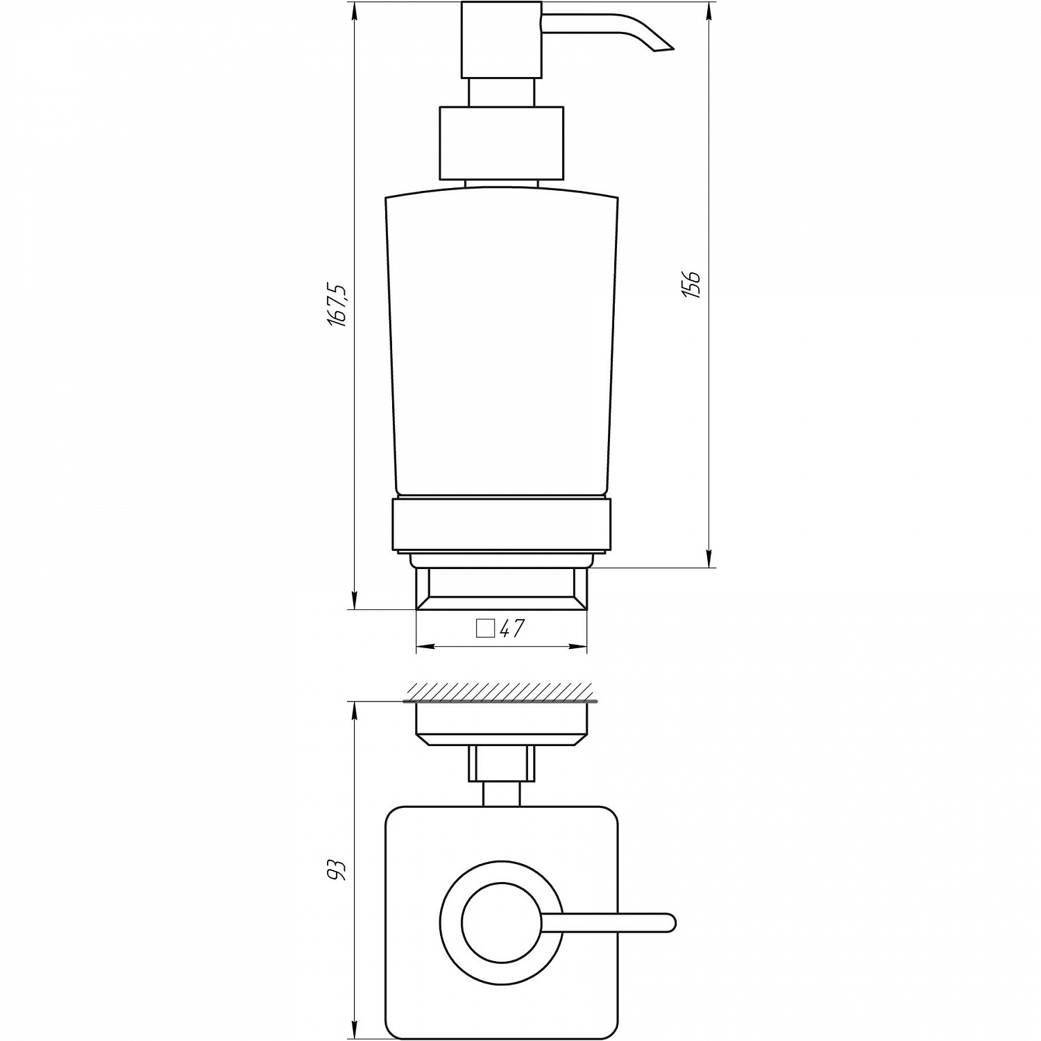 Дозатор рідкого мила TOPAZ TKB 9933A-BL чорний