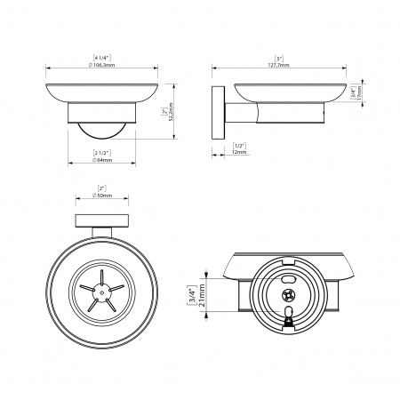 Набір аксесуарів для ванної  SONIA ASTRAL KIT BLACK ( 6 предметів) 185214